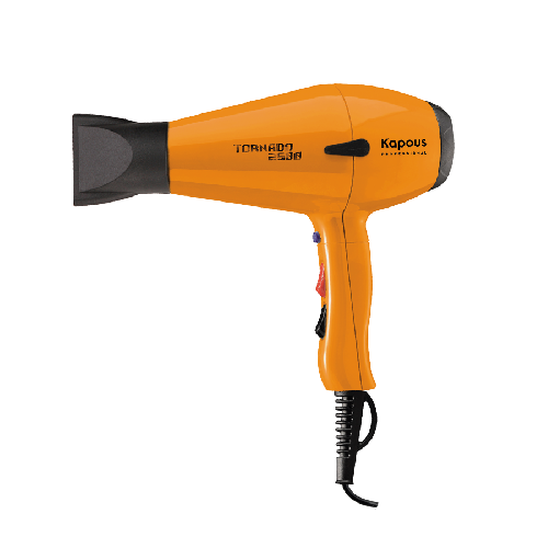 Профессиональный фен для укладки волос Tornado 2500 Kapous Professional,оранжевый