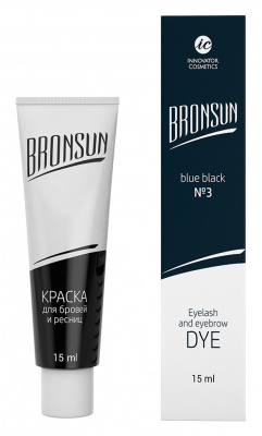 Краска для ресниц и бровей Sexylashes BRONSUN иссиня-чёрный №3, 15 мл
